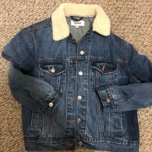 Jean jacket callab with Victoria’s Secret pink